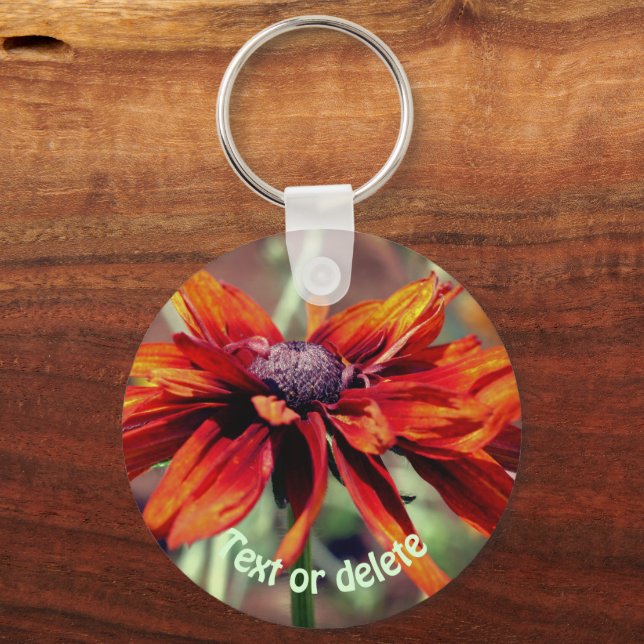 Chaveiro Orange Black Eyed Susan Flower Personalizada (Frente)