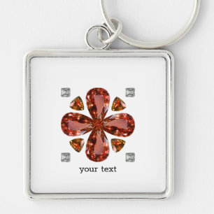 Chaveiro Orange Gemstone Diamond Art, Orange