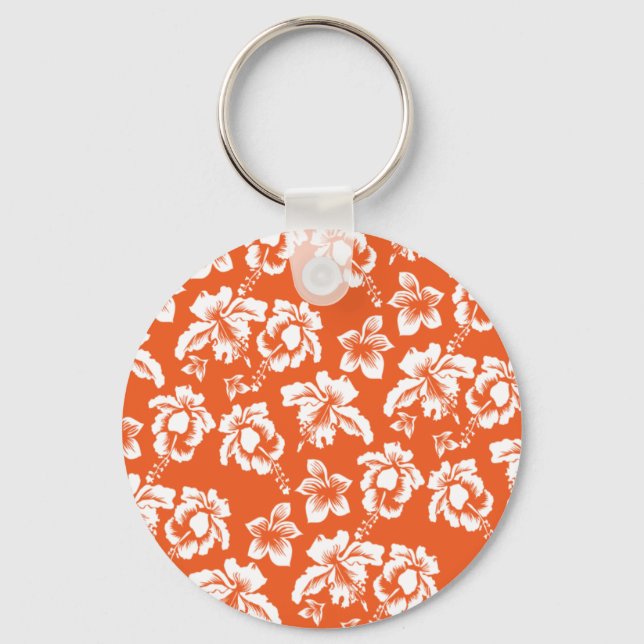 Chaveiro Orange Hawaiian Hibiscus (Frente)