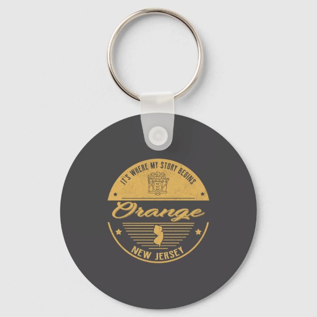 Chaveiro Orange New Jersey Its Where My Story Begins _1  (Frente)
