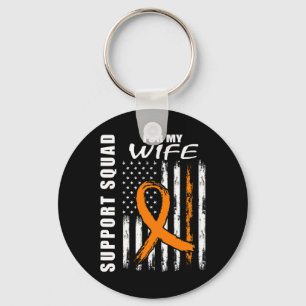 Chaveiro Orange Ribbon Wife Leukemia Sensibilização EUA Ban
