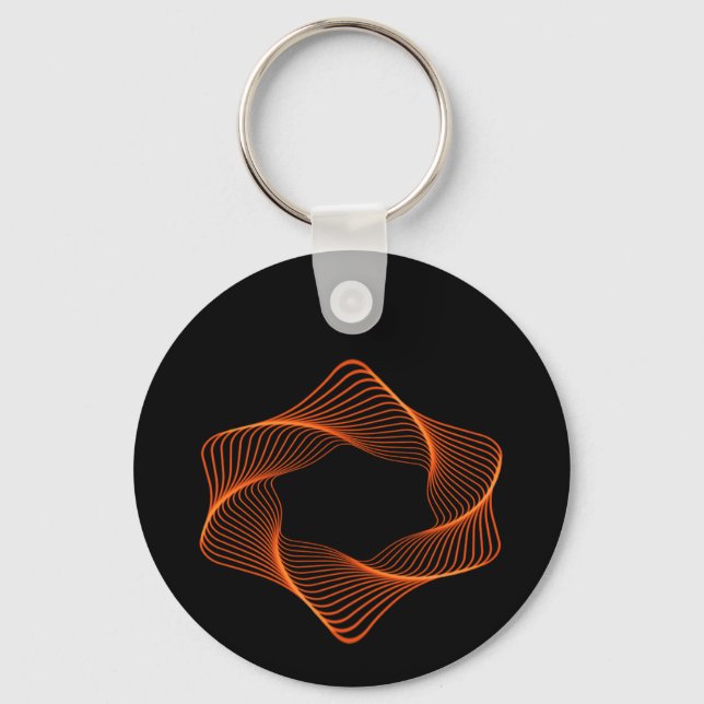 Chaveiro Orange Wire Frame Torus Object (Frente)