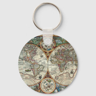 Chaveiro Orbis Terrarum 1594 - Mapa Mundial Famoso