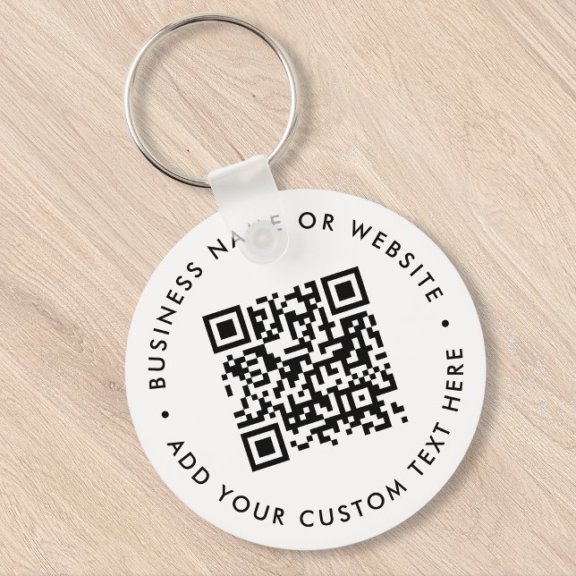 Chaveiro Orçamento Simples e Limpo do Código QR (Interactive editable QR code keychains to promote your business, products or services.)