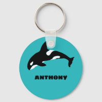 Orcas Killer Whales Teal Blue Personalizado