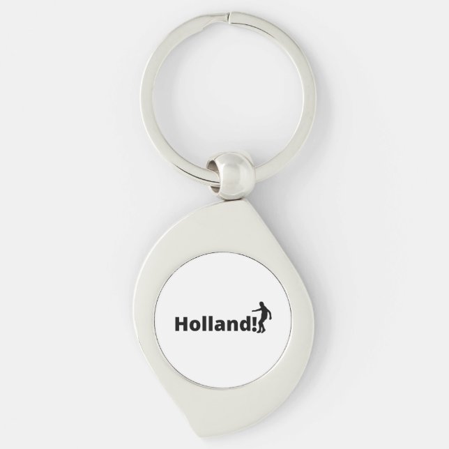Chaveiro Orgulho Atlético Silhueta Minimalista Holanda (Frente)