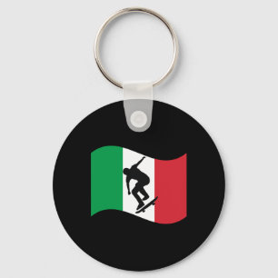 Chaveiro Orgulho da Bandeira do País Gráfico de Skate Itáli