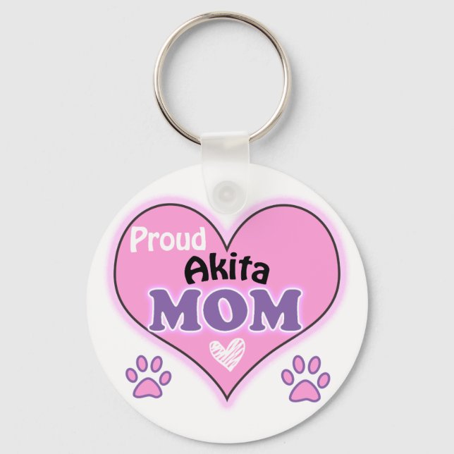 Chaveiro Orgulho de Akita Mãe (Frente)