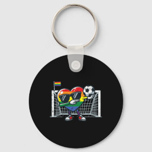 Chaveiro Orgulho Gay Coração Futebol Lgbtq Aliado Arco-íris