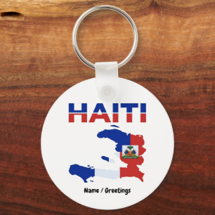 Chaveiro Orgulho Haitiano Bandeira Haiti Mapa Desenho Heran