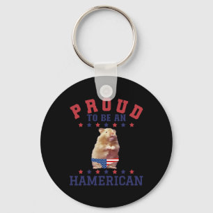Chaveiro Orgulho Hamerican Hamste Patriótico Americano de 4