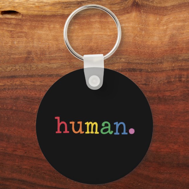 Chaveiro Orgulho Humano LGBT Arco-íris Igualdade LGBTQ (Frente)