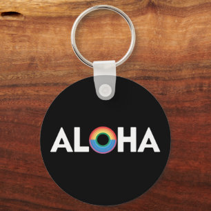 Chaveiro Orgulho LGBTQ Ilha do Arco-íris Aloha Havaí
