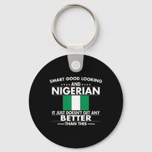 Chaveiro Orgulho nigeriano Bandeira Nigéria Patrimônio Raiz
