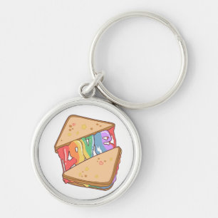 Chaveiro Orgulho. O amor é o amor. Amor bonito. Gay arco-ír