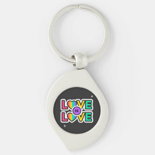 Chaveiro Orgulho. O amor é o amor. Gay do arco-íris cores K