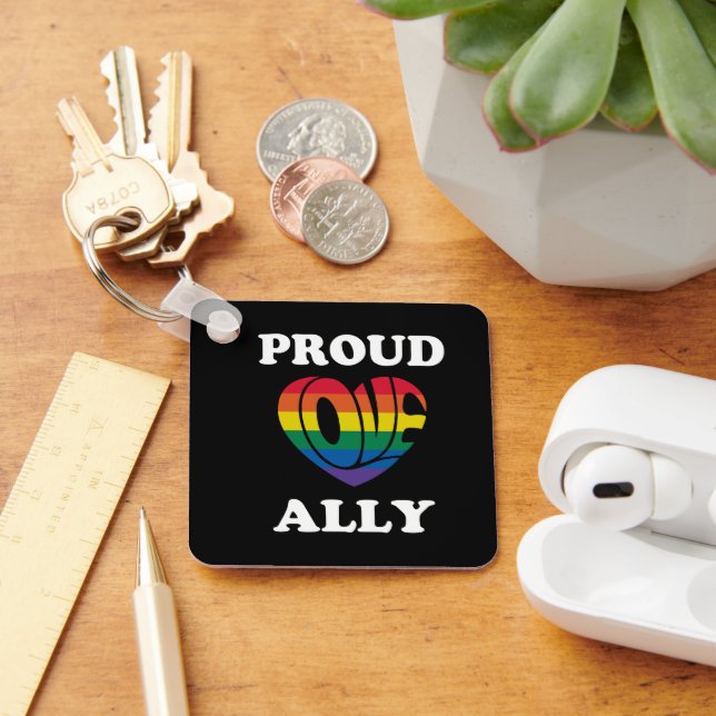 Chaveiro Orgulho Orgulho de Ally LGBTQ (Mesa)