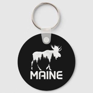 Chaveiro Orgulho Vintage do Maine Lembrança Alce Natureza C