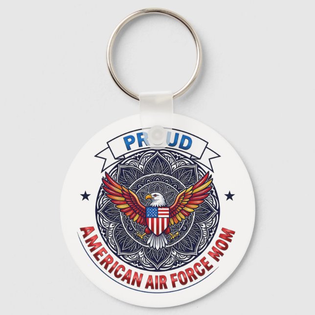 Chaveiro Orgulhosa Mãe da Força Aérea Americana (Frente)