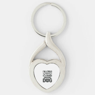 Chaveiro Orgulhosa Mãe de Cachorro Desenho Vetorial de Grav