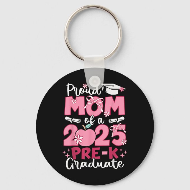 Chaveiro Orgulhosa Mãe De Gradu Dia de as mães Pré-Formando (Frente)