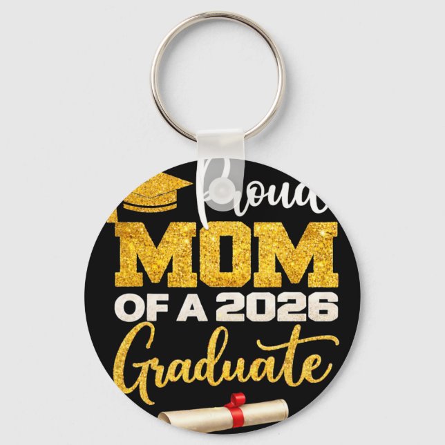 Chaveiro Orgulhosa Mãe De Um Graduado Em 2026 – Mãe De Grad (Frente)