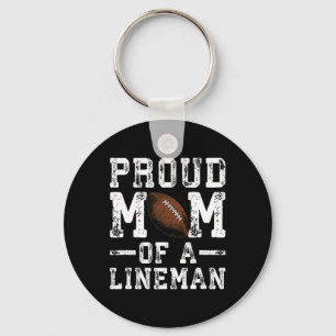 Chaveiro Orgulhosa Mãe de um Lineman de Futebol Feminino
