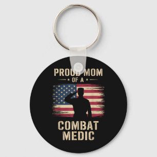 Chaveiro Orgulhosa Mãe De Um Veterano Médico Combatido Mãe