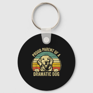 Chaveiro Orgulhosa Mãe Retro Vintage De Um Cão Dramático