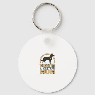 Chaveiro Orgulhosa Mãe Silhueta de Cachorro Design Vetorial
