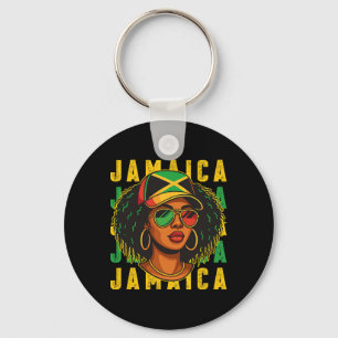 Chaveiro Orgulhosa Mulher Negra Afro Patriótica Jamaicana J