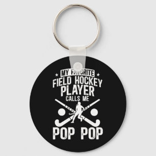 Chaveiro Orgulhoso Field Hockey Pop Pop De Um Jogador De Fi