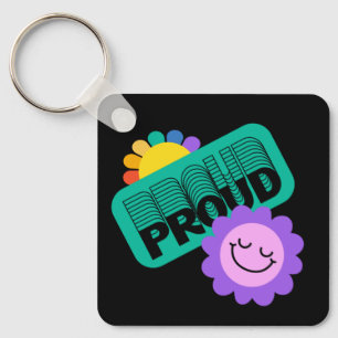 Chaveiro Orgulhoso. LGBT+Orgulho. O arco-íris amava girasso