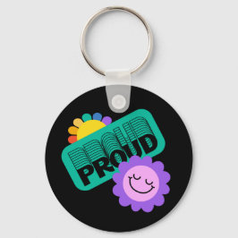 Chaveiro Orgulhoso. LGBT+Orgulho. O arco-íris amava girasso