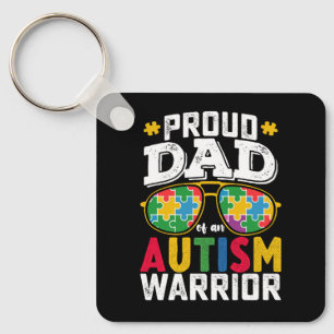 Chaveiro Orgulhoso Pai De Uma Família Lidadora Do Autismo