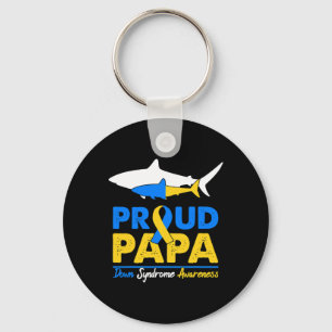 Chaveiro Orgulhoso Papai Tubarão Dia de Conscientização sob