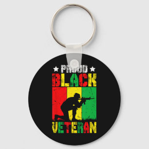 Chaveiro Orgulhoso Veterano Negro Melanina História Afro-Am