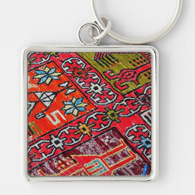 Chaveiro Oriental persa, padrão turco, tapete (Frente)