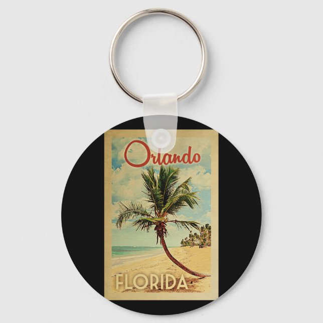 Chaveiro Orlando Palm Tree Viagens vintage (Frente)