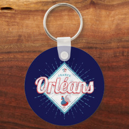 Chaveiro Orleans Loiret França Retro Rooster Vintage
