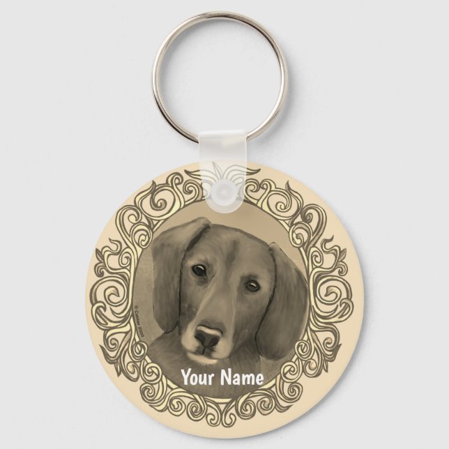 Chaveiro Ornamentado Dachshund (Frente)