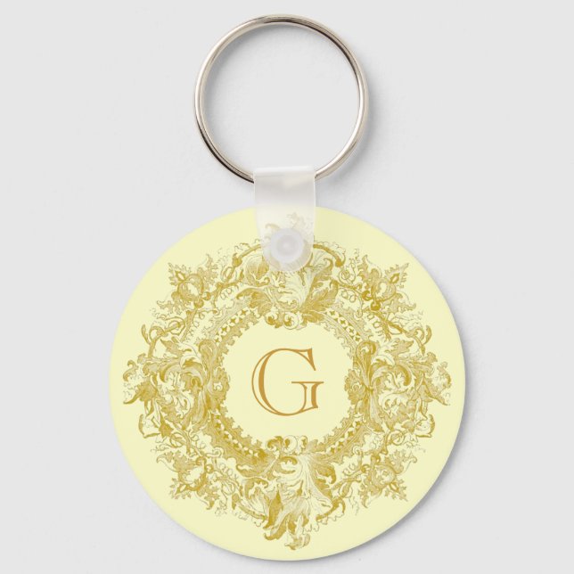 Chaveiro Ornamentado Vintage Flourish Wreath (Frente)