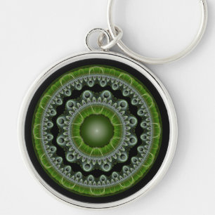 Chaveiro Ornamento brilhante fractal solar brilhante