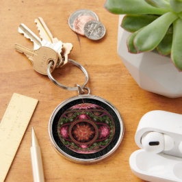 Chaveiro Ornamento de Arte Fratural feliz