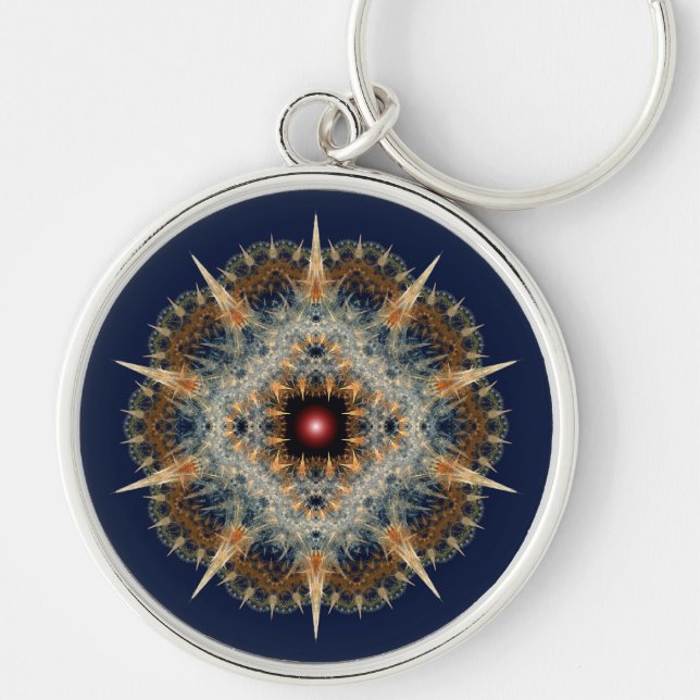Chaveiro Ornamento espinhoso fractal (Frente)