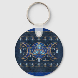 Chaveiro Ornamento Triplo de Lua Triplo com Lua
