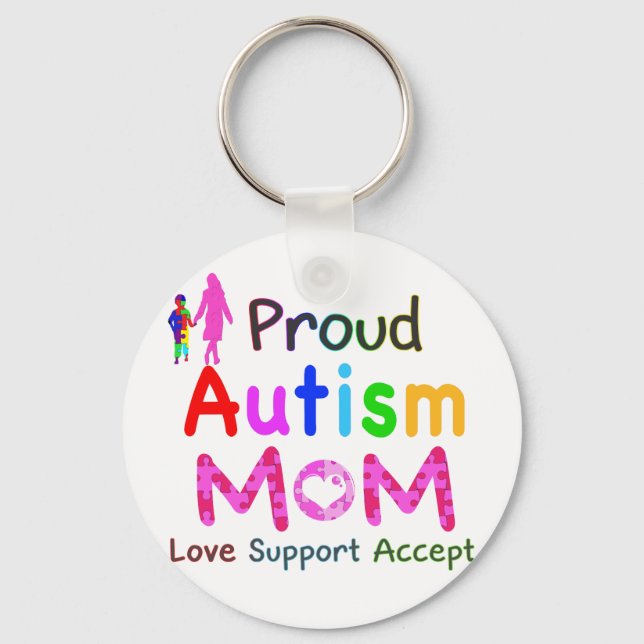 Chaveiro Ororgulhoso Autismo Mãe (Frente)