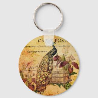 Chaveiro orquídea botânica tropical, pavão-de-safra moderno