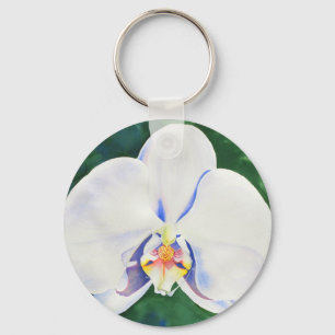 Chaveiro Orquídea branca Elegante
