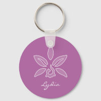 Orquídea Elegante Flor Púrpura Simples Negrito Com
